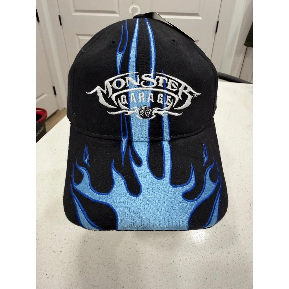 Monster Garage‎ Flame Racing Baseball Cap Black Blue Adult Men One Size